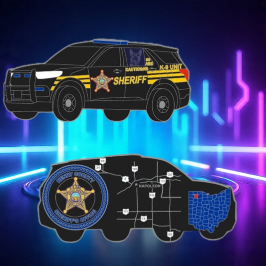 PRESALE! 3" HENRY COUNTY SHERIFF'S K9 COIN