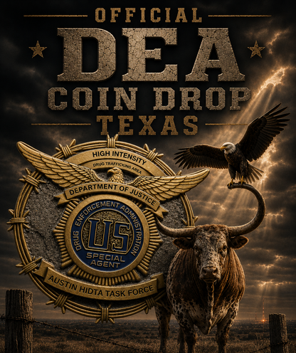 4 left! DEA HIDTA AUSTIN TEXAS 3" COIN