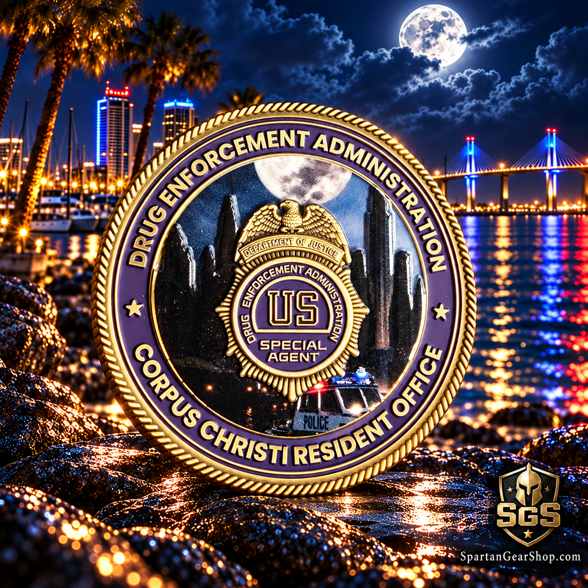 DEA CORPUS CHRISTI "GOTHAM" CHALLENGE COIN