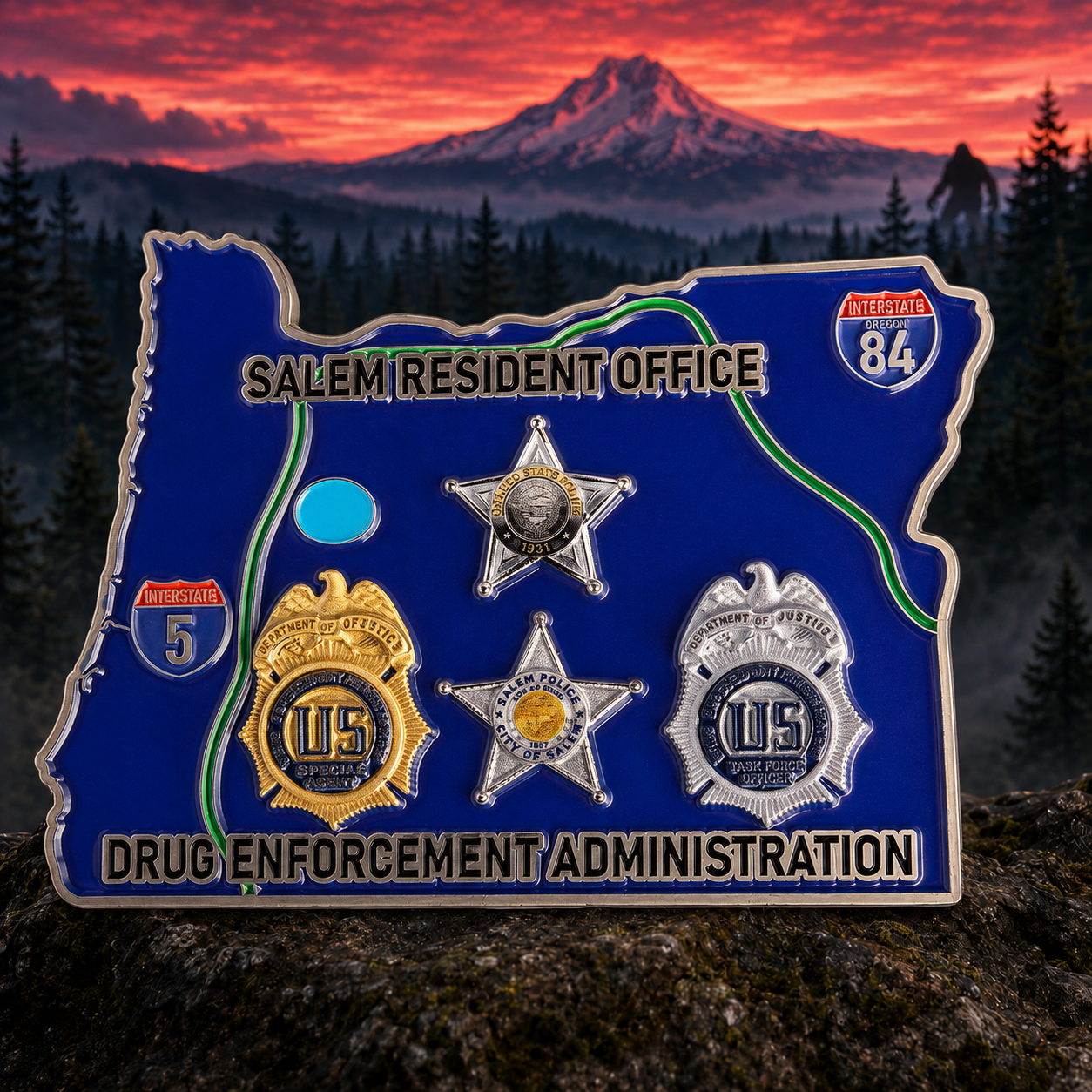 LIMITED DEA SALEM RESIDENT OFFICE 3" COIN