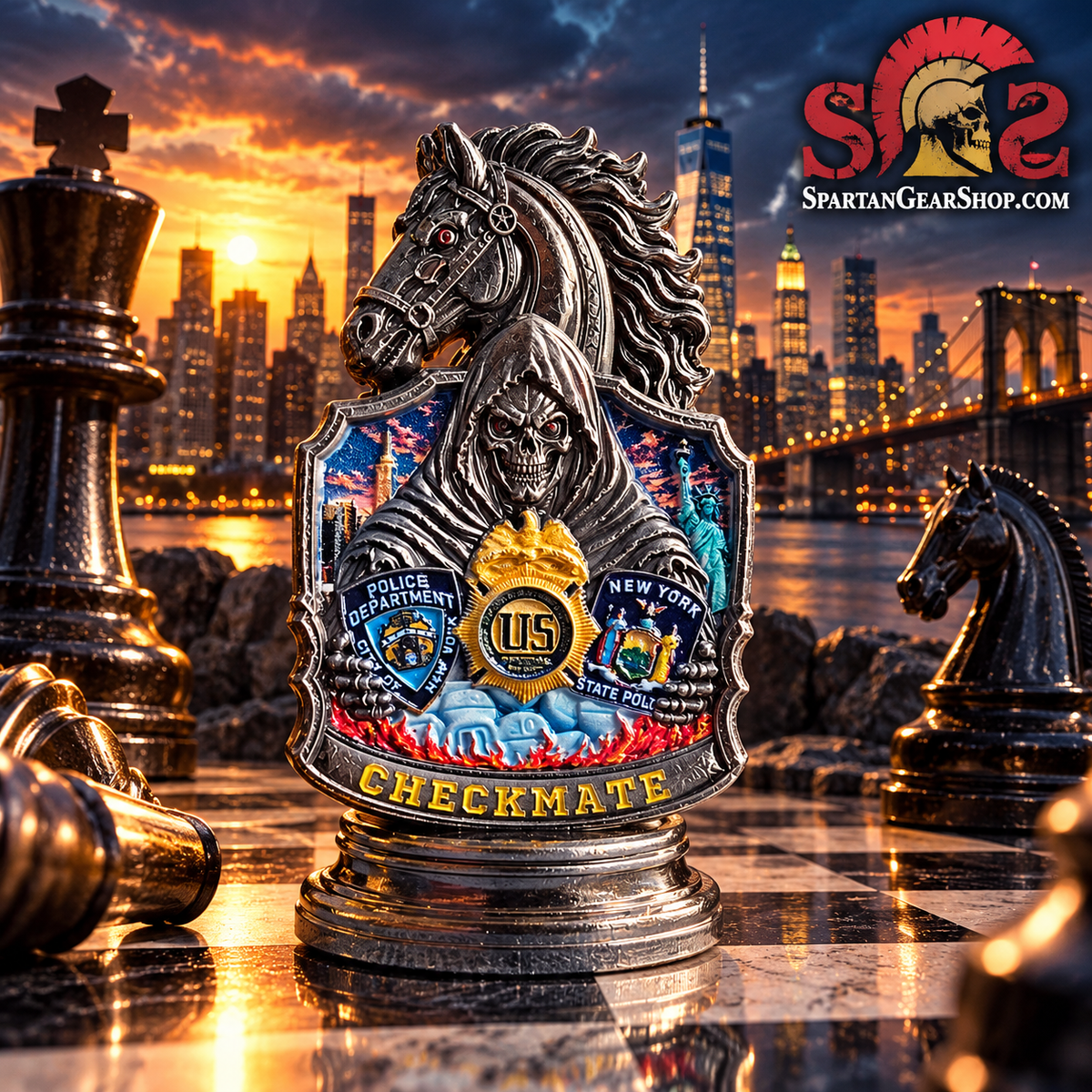 EXCLUSIVE AND LIMITED DEA NY T-24 STANDING COIN