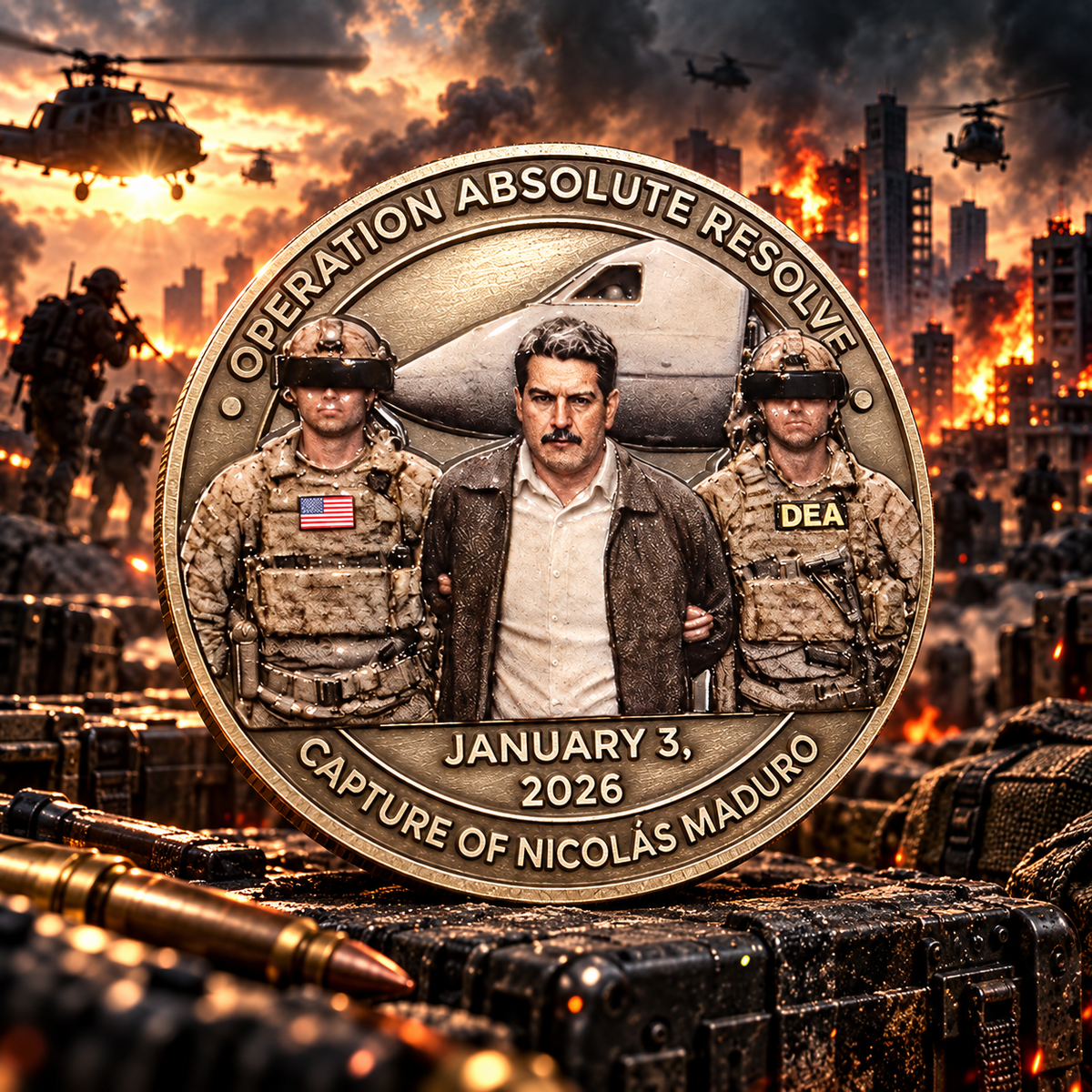 LIMITED DROP: MADURO CAPTURE COIN BY KILL IT COINS