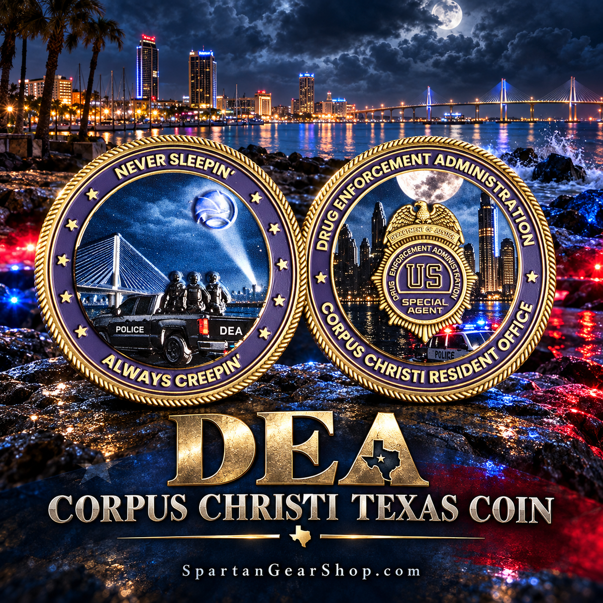 DEA CORPUS CHRISTI "GOTHAM" CHALLENGE COIN