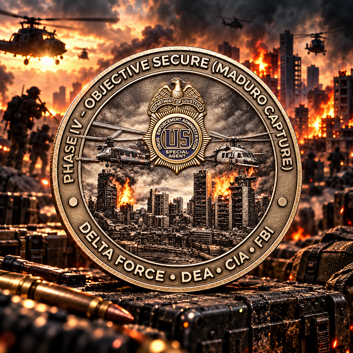 LIMITED DROP: MADURO CAPTURE COIN BY KILL IT COINS