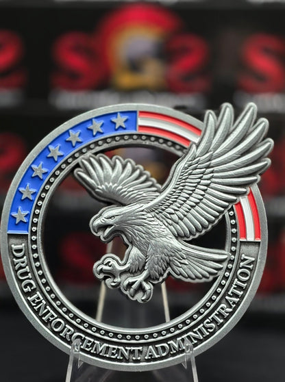 DEA DUBAI COUNTRY OFFICE FALCON COIN AND PATCH COMBO