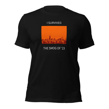 I SURVIVED THE SMOG CANADIAN WILD FIRE Unisex t-shirt