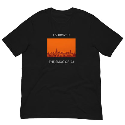 I SURVIVED THE SMOG CANADIAN WILD FIRE Unisex t-shirt