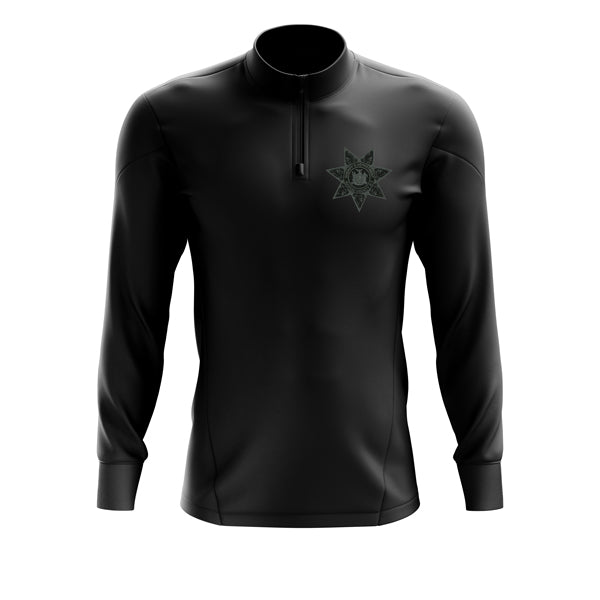 Nassau County Sheriff's Dept. 1/2 ZIP Pullover w/ Embroidered Star. (ALL SHERIFF EMBROIDERY ITEMS ARE PRODUCED AND SHIPPED ONCE A YEAR IN APRIL, DUE TO MINIMUM ORDER REQUIREMENTS BY THE EMBROIDERER. ORDERS WILL ONLY BE ACCEPTED JANUARY-MARCH)