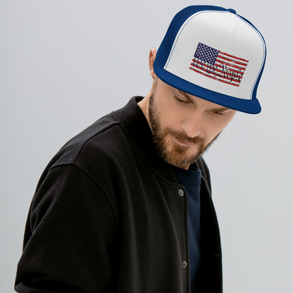 We the People American Flag Trucker Cap