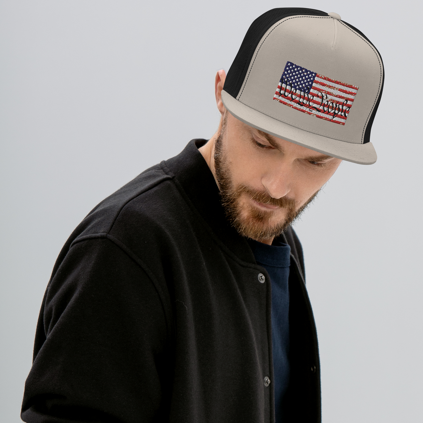 We the People American Flag Trucker Cap