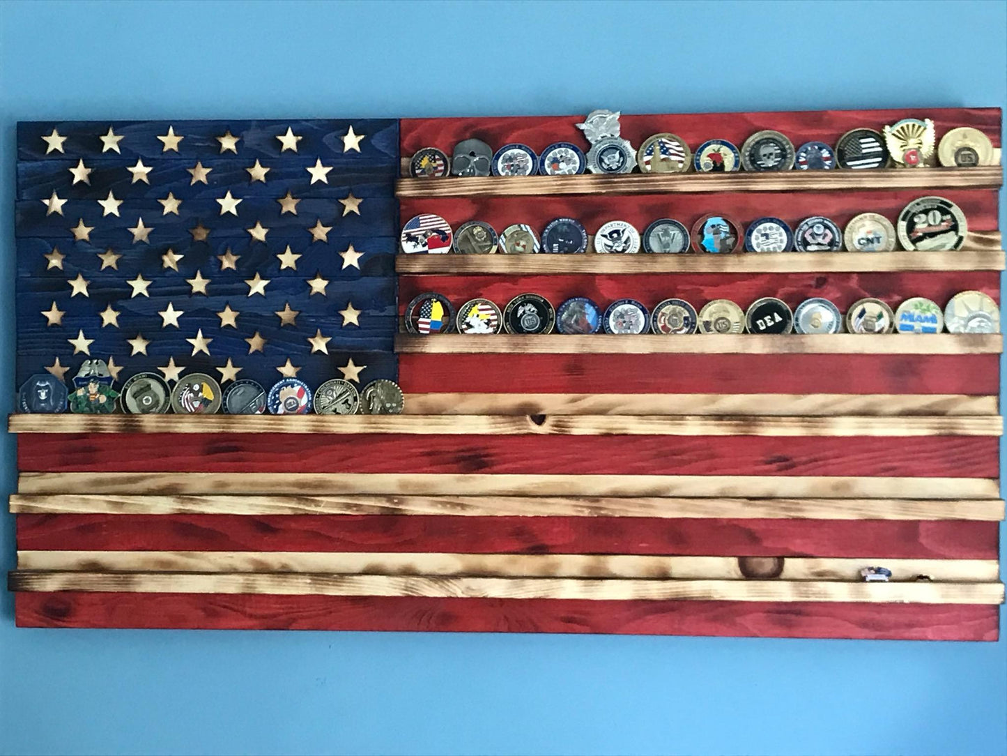 BEST SELLER: Custom Made Wooden Flags (Free Shipping within USA)