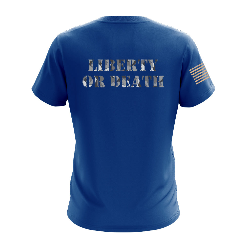 BEST SELLER: LIBERTY OR DEATH! ROYAL BLUE TEE Shirt