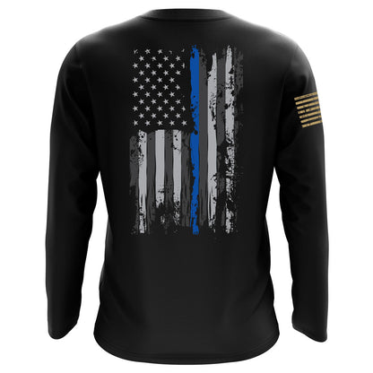 Blue Line Warrior Lady's Long Sleeve