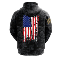 Load image into Gallery viewer, AMERICAN SPARTAN BLACK MULTICAM HOODED PULLOVER