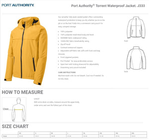 Nassau County Sheriff's Dept. waterproof hooded Jacket w/ embroidered star (ALL SHERIFF EMBROIDERY ITEMS ARE PRODUCED AND SHIPPED ONCE A YEAR IN APRIL, DUE TO MINIMUM ORDER REQUIREMENTS BY THE EMBROIDERER. ORDERS WILL ONLY BE ACCEPTED JANUARY-MARCH)