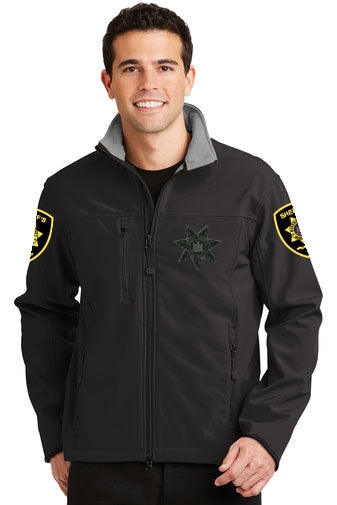 Nassau County Sheriff's Dept Soft Shell, 3 season Jacket w/ Embroidered Star. (ALL SHERIFF EMBROIDERY ITEMS ARE PRODUCED AND SHIPPED ONCE A YEAR IN APRIL, DUE TO MINIMUM ORDER REQUIREMENTS BY THE EMBROIDERER. ORDERS WILL ONLY BE ACCEPTED JANUARY-MARCH)