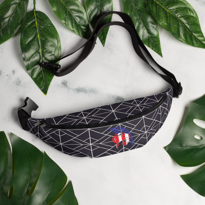 Red White & Blue Spartan Geometric Fanny Pack
