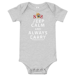 KEEP CALM and ALWAYS CARRY Baby short sleeve one piece