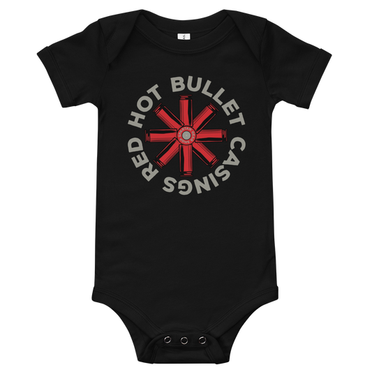 Red Hot Bullet Casings Baby short sleeve one piece