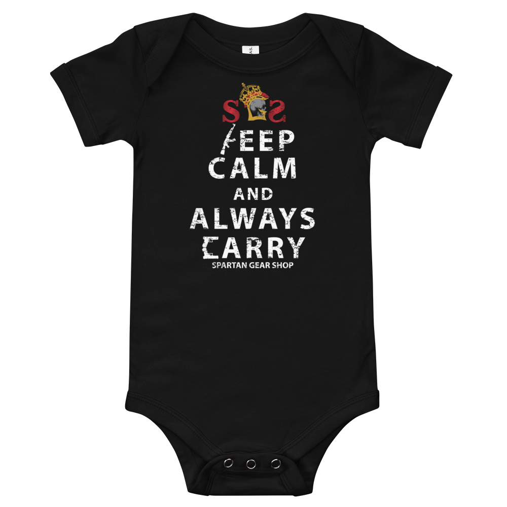 KEEP CALM and ALWAYS CARRY Baby short sleeve one piece