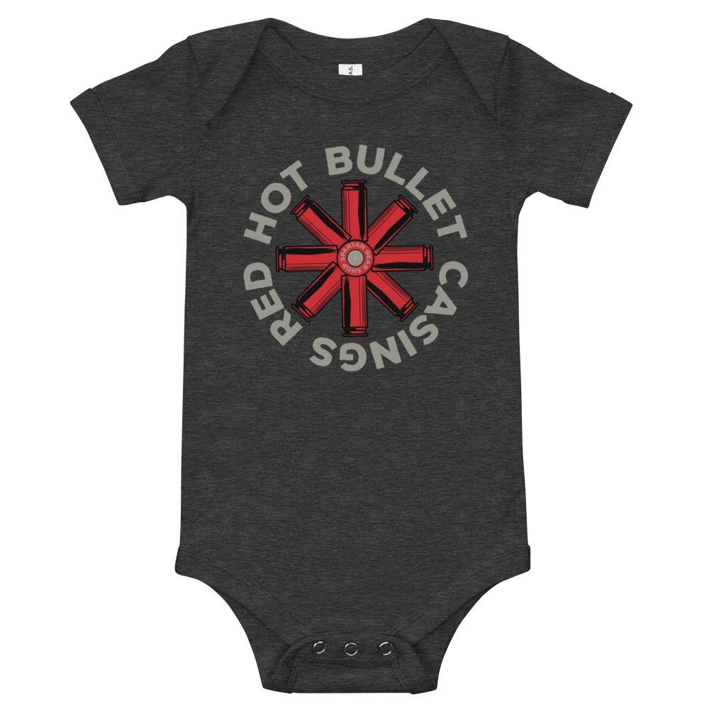 Red Hot Bullet Casings Baby short sleeve one piece