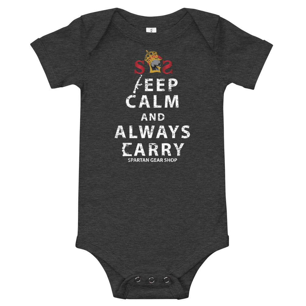 KEEP CALM and ALWAYS CARRY Baby short sleeve one piece