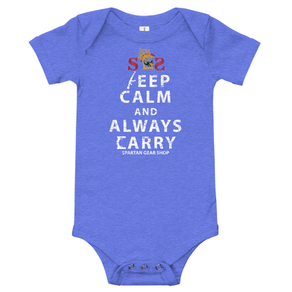 KEEP CALM and ALWAYS CARRY Baby short sleeve one piece