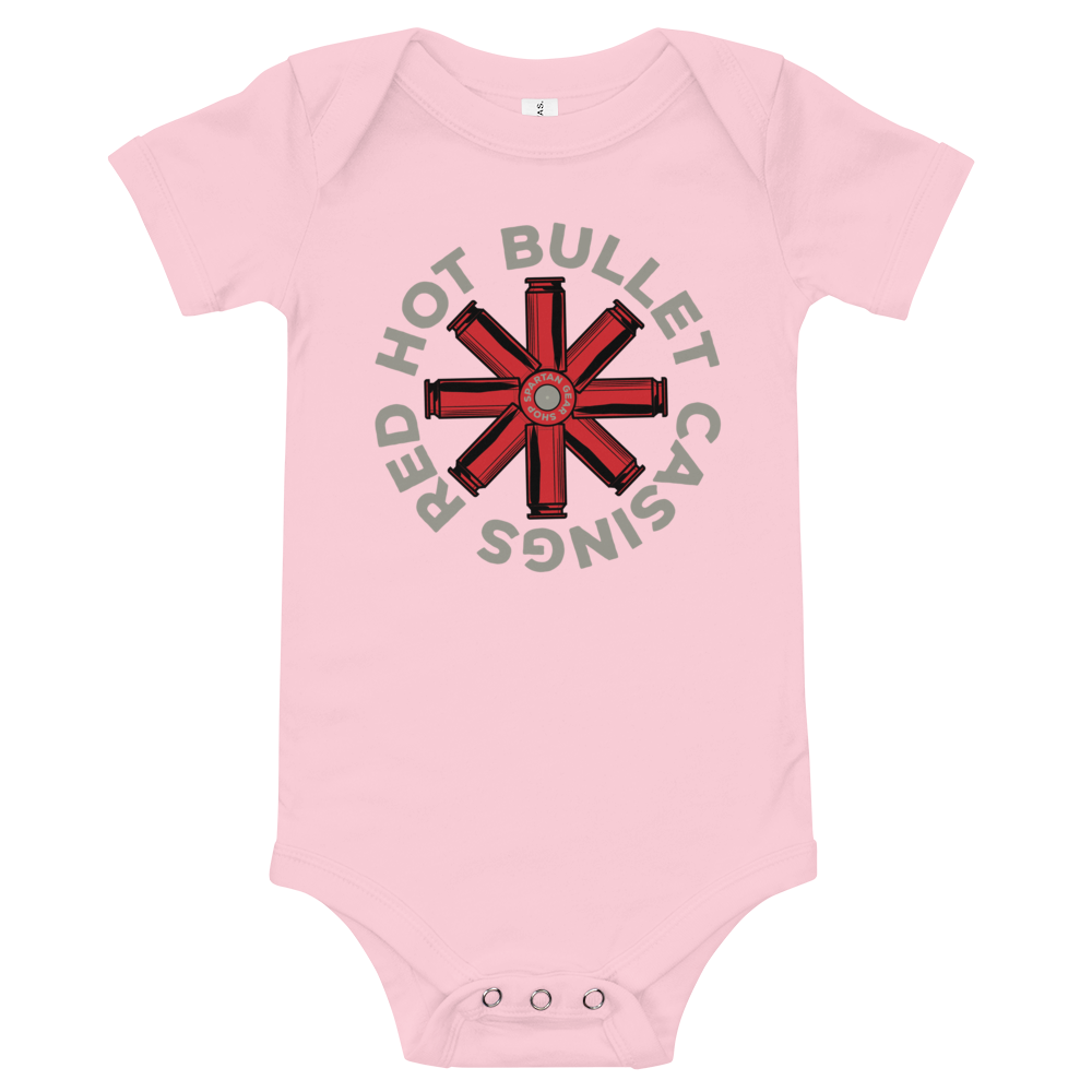 Red Hot Bullet Casings Baby short sleeve one piece