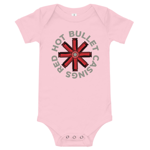Red Hot Bullet Casings Baby short sleeve one piece