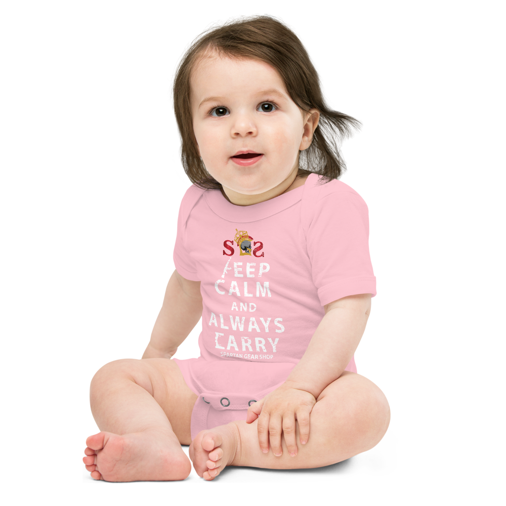 KEEP CALM and ALWAYS CARRY Baby short sleeve one piece