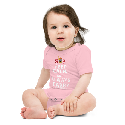 KEEP CALM and ALWAYS CARRY Baby short sleeve one piece