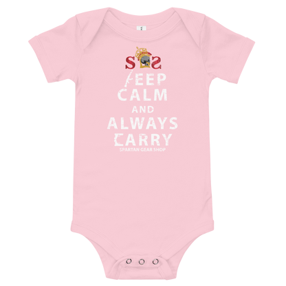 KEEP CALM and ALWAYS CARRY Baby short sleeve one piece