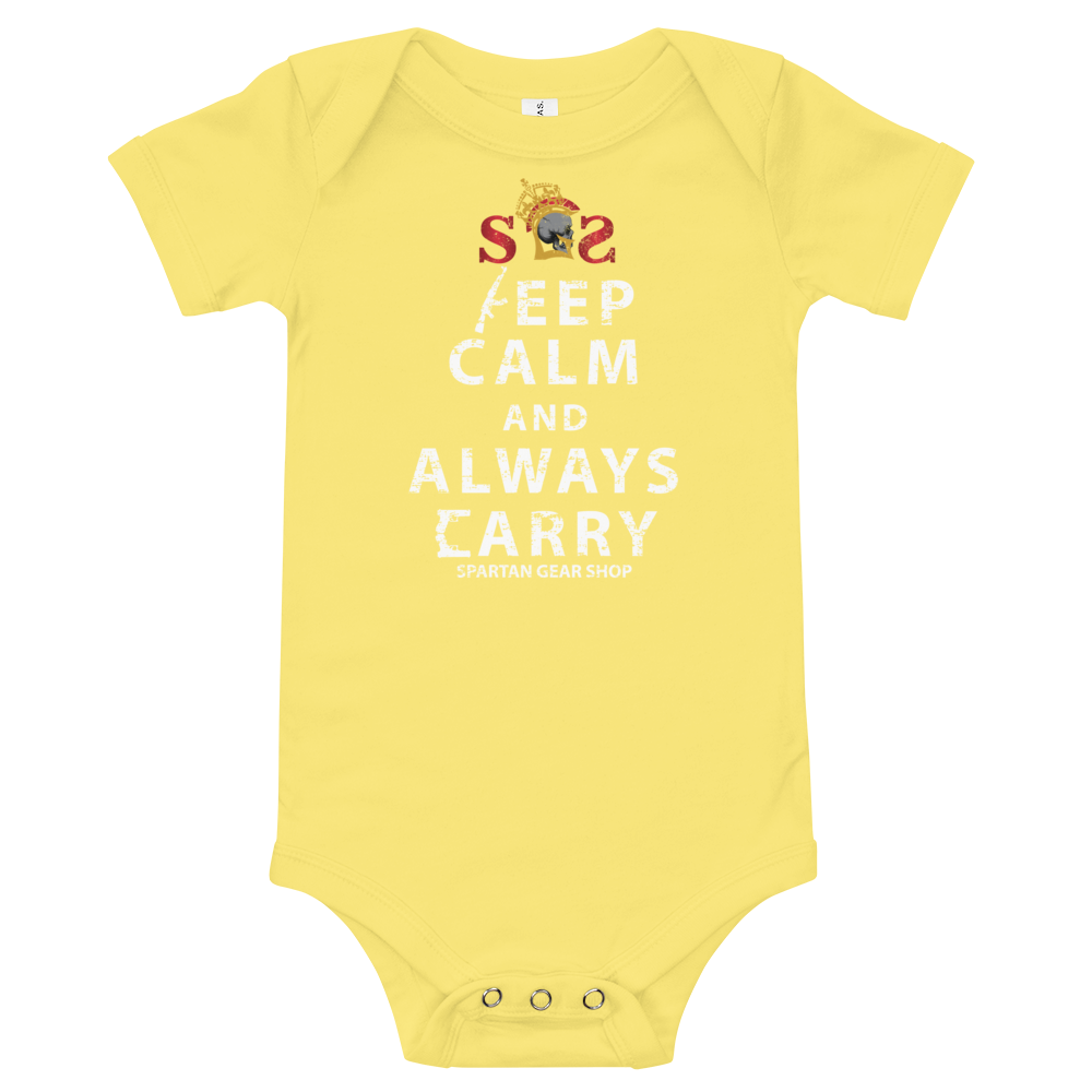 KEEP CALM and ALWAYS CARRY Baby short sleeve one piece