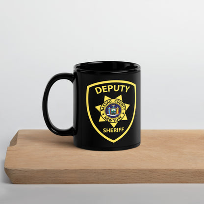 Nassau County Deputy Sheriff Black Glossy Mug