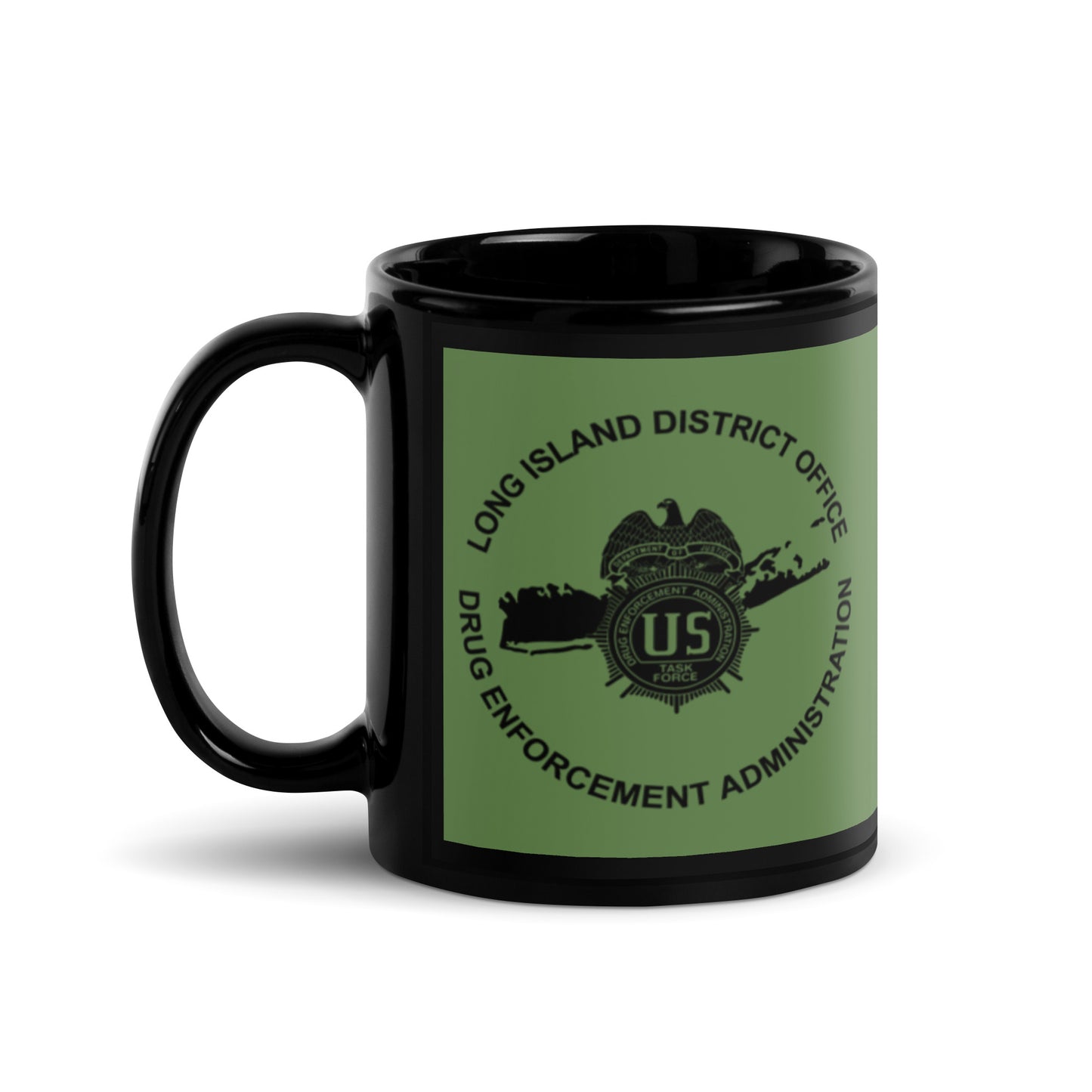 DEA Long Island Black Glossy Mug