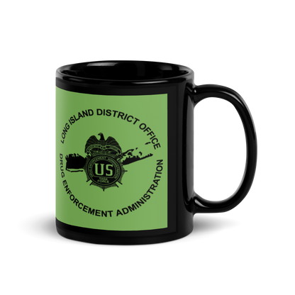 DEA Long Island Black Glossy Mug