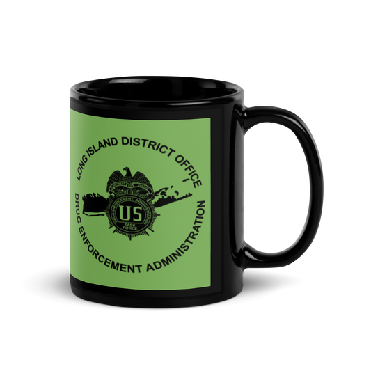 DEA Long Island Black Glossy Mug