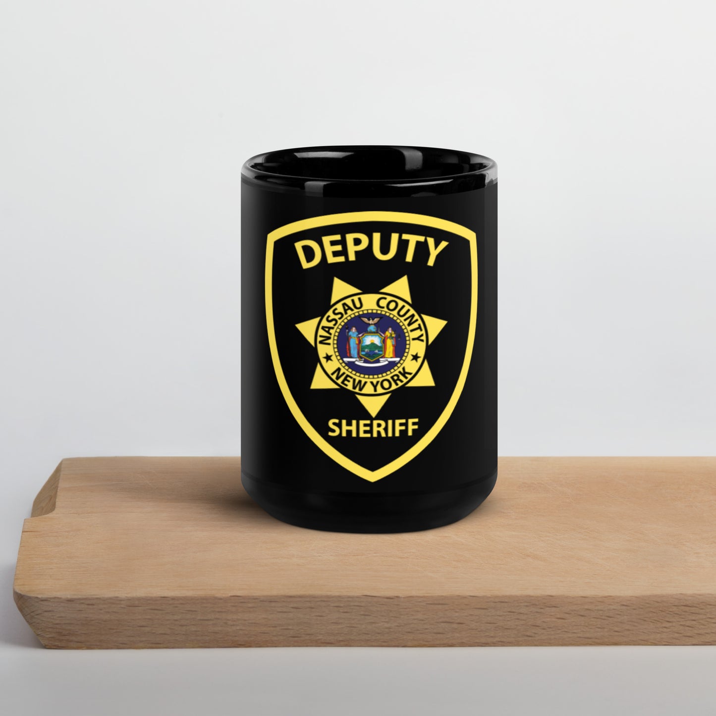 Nassau County Deputy Sheriff Black Glossy Mug