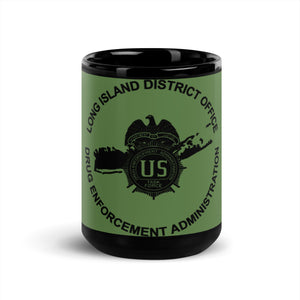 DEA Long Island Black Glossy Mug