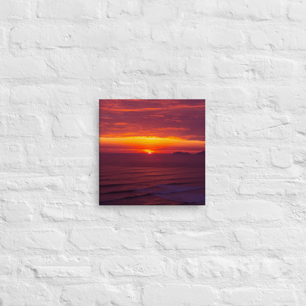 Sunset in Lima on Canvas