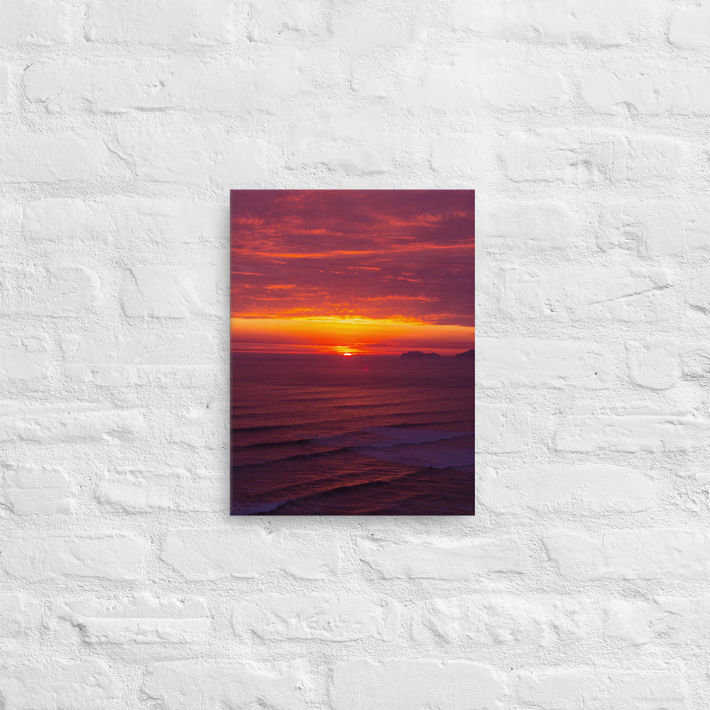 Sunset in Lima on Canvas