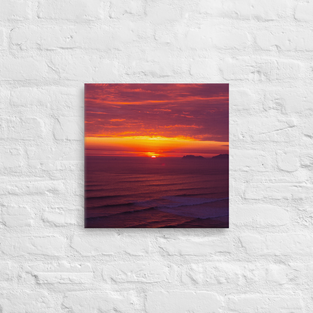 Sunset in Lima on Canvas