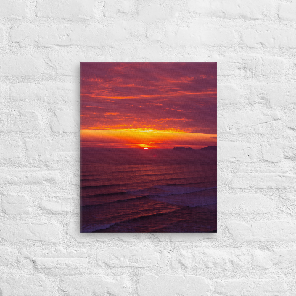 Sunset in Lima on Canvas