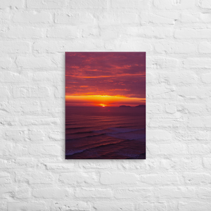 Sunset in Lima on Canvas