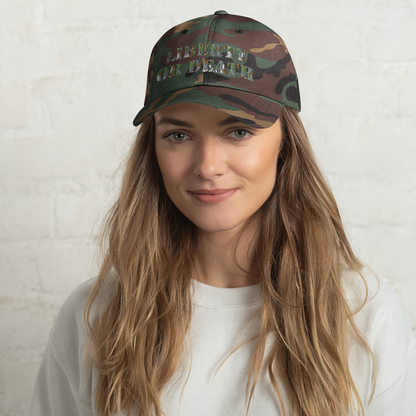 LIBERTY OR DEATH Camo Dad hat