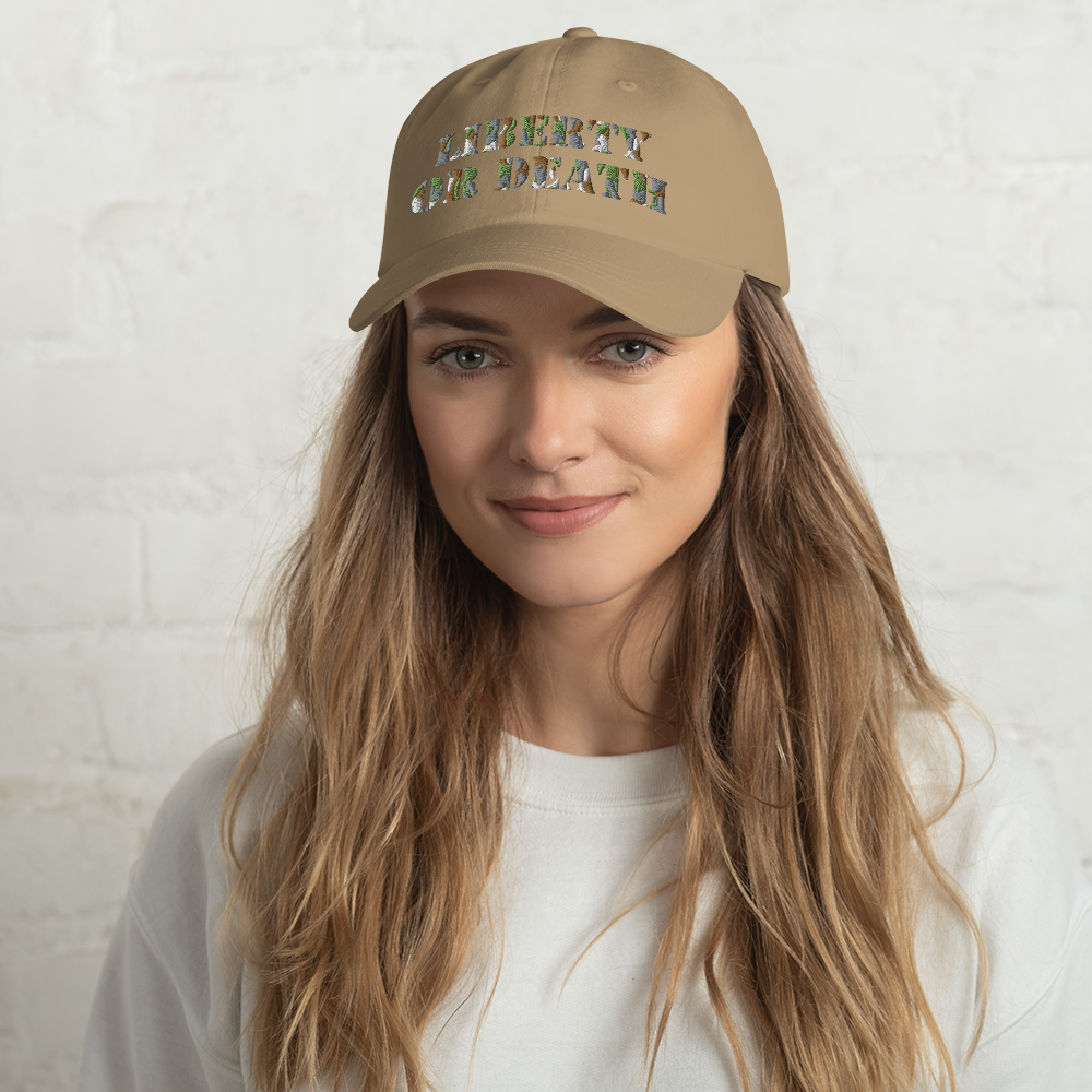 LIBERTY OR DEATH Camo Dad hat