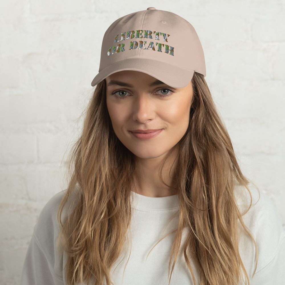 LIBERTY OR DEATH Camo Dad hat