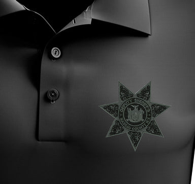 DEPUTY Long Sleeve Polo w/ embroidered patch or Star in Gold or Silver. (MADE AND SHIPED IN MAY AND OCTOBER)