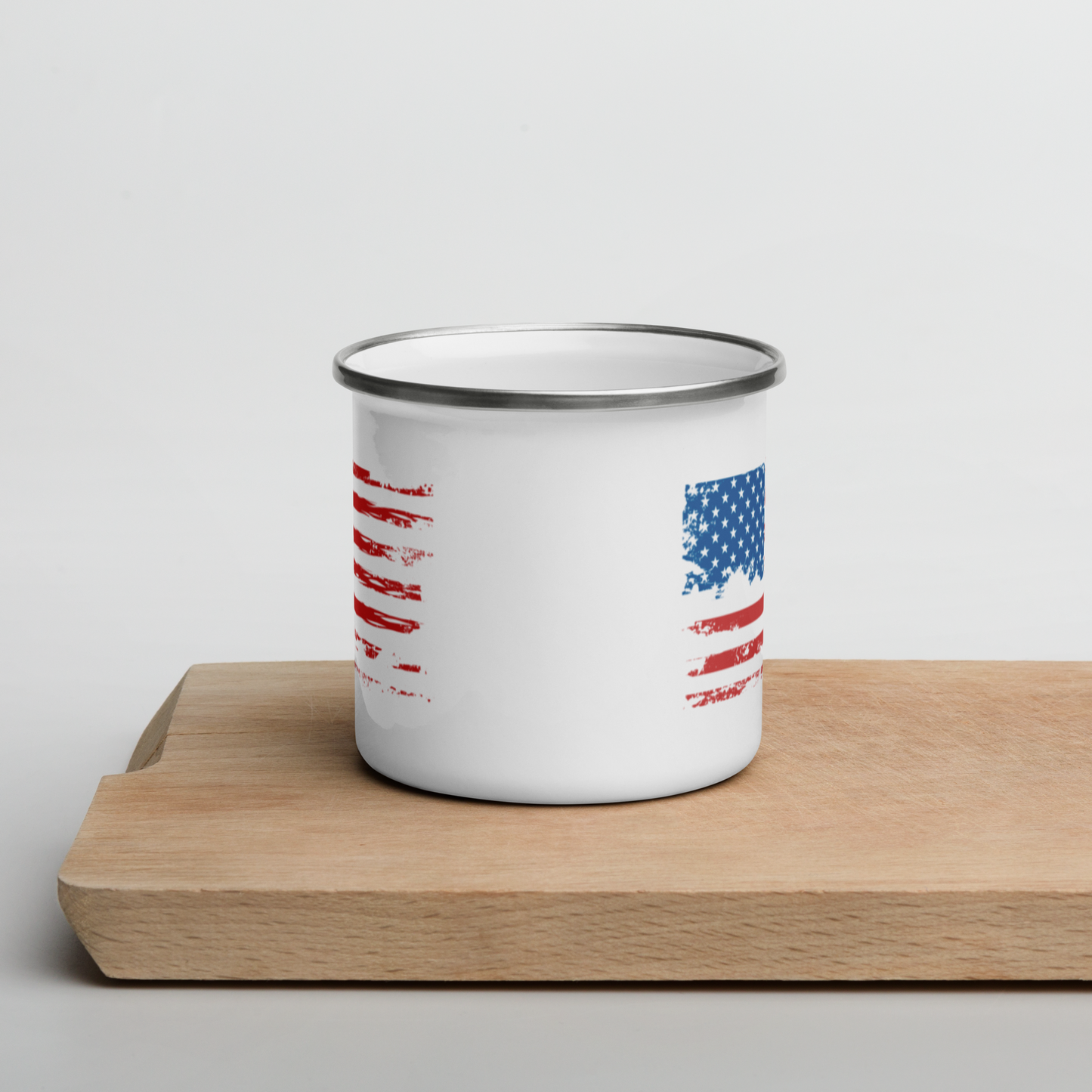 American Flag Enamel Mug