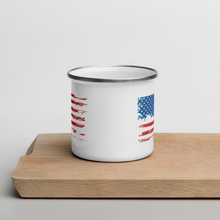 Load image into Gallery viewer, American Flag Enamel Mug